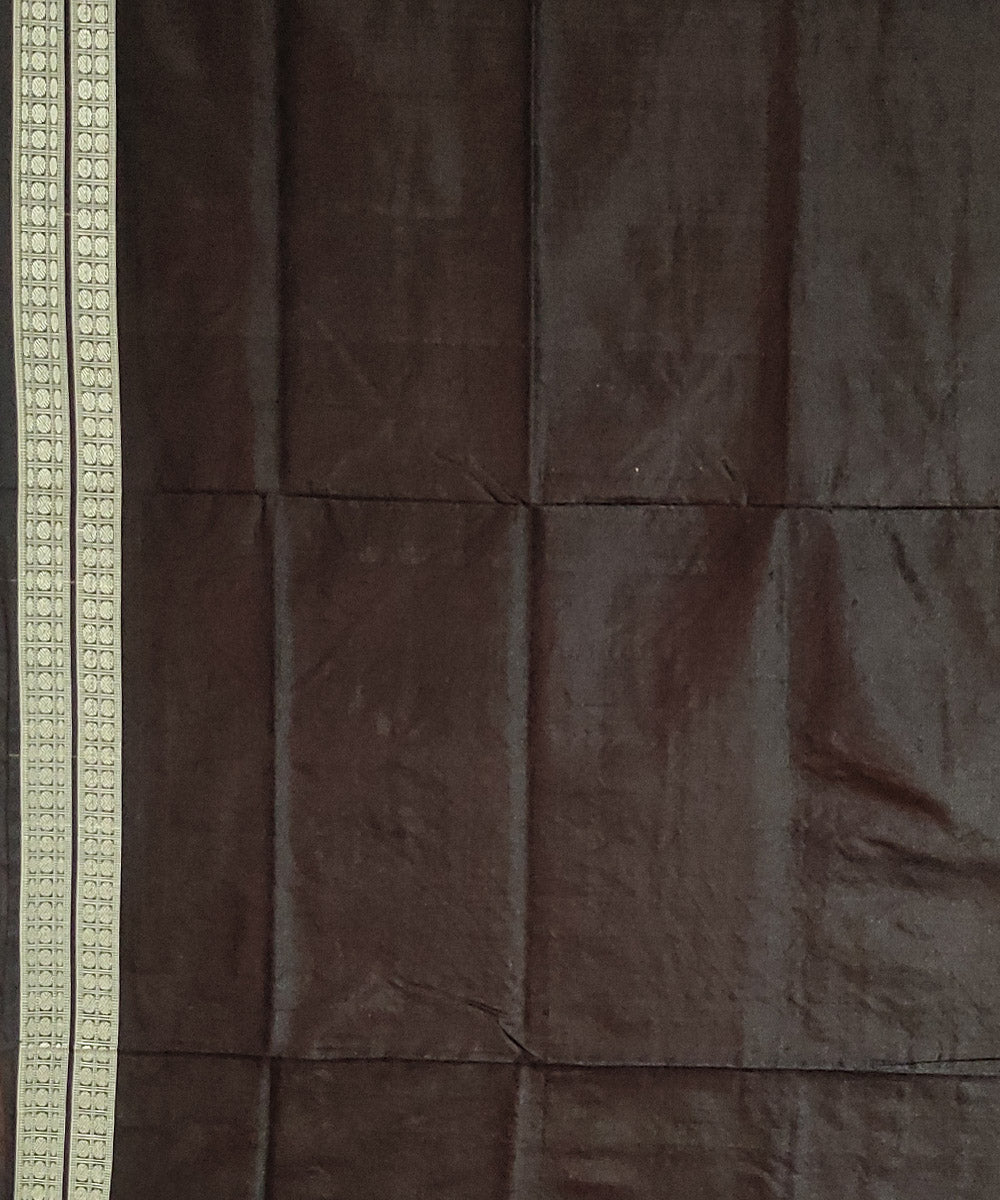 Pink black handwoven silk dolabedi saree