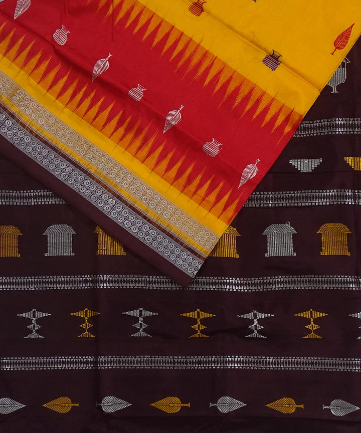 Multicolor handwoven silk dongoria saree