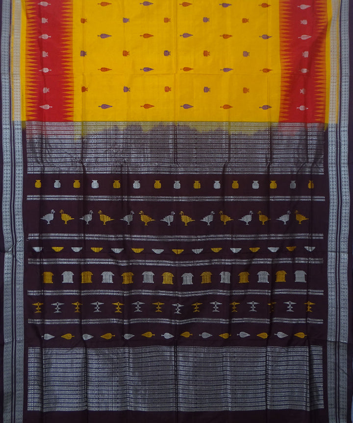 Multicolor handwoven silk dongoria saree