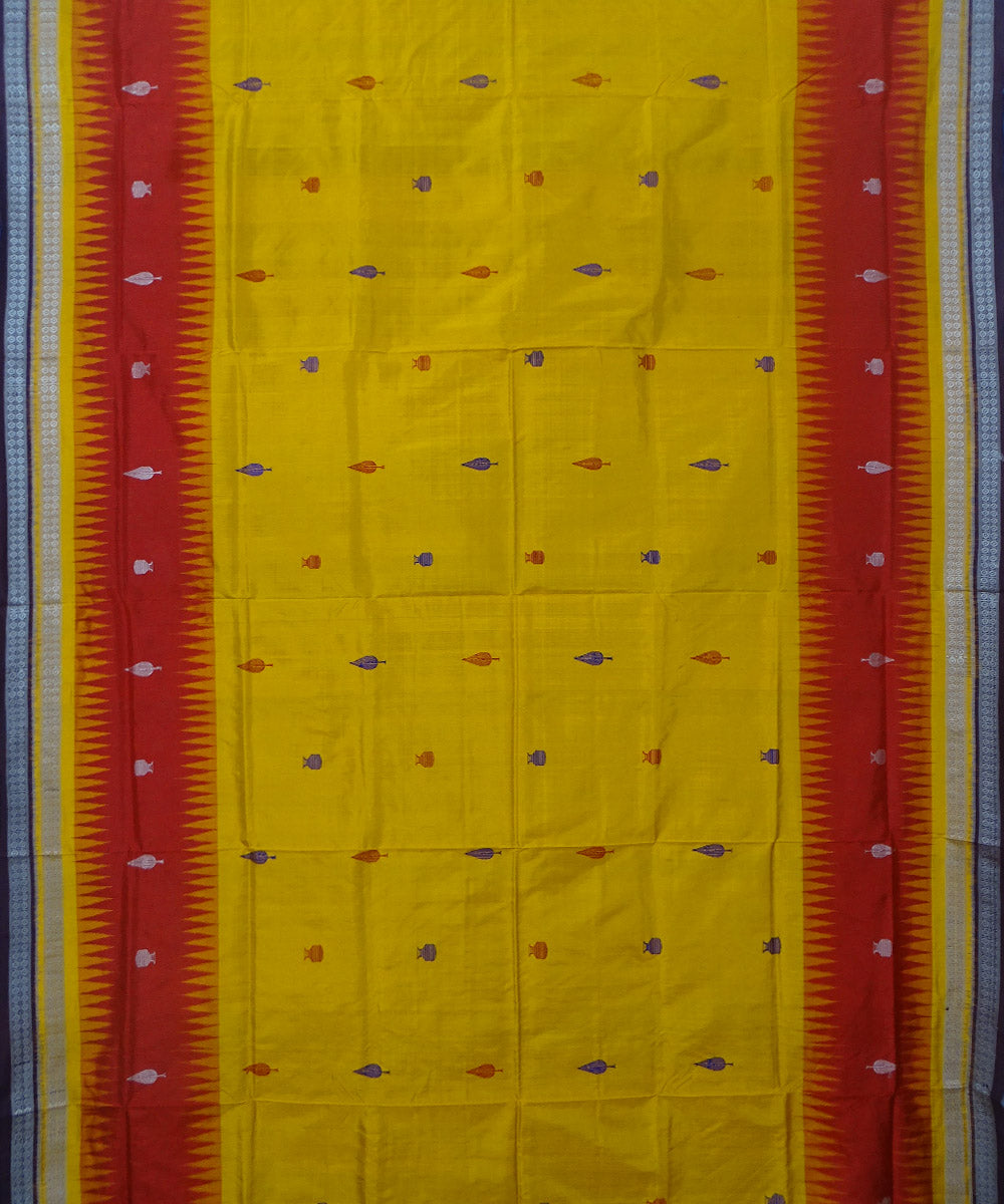 Multicolor handwoven silk dongoria saree