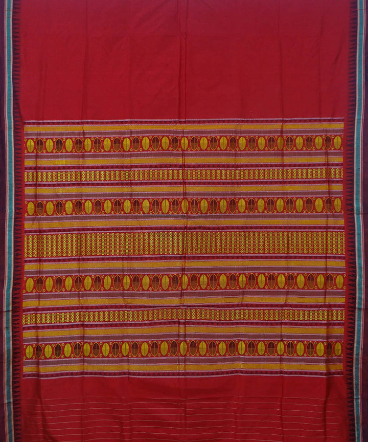 Red handloom silk dongoria saree