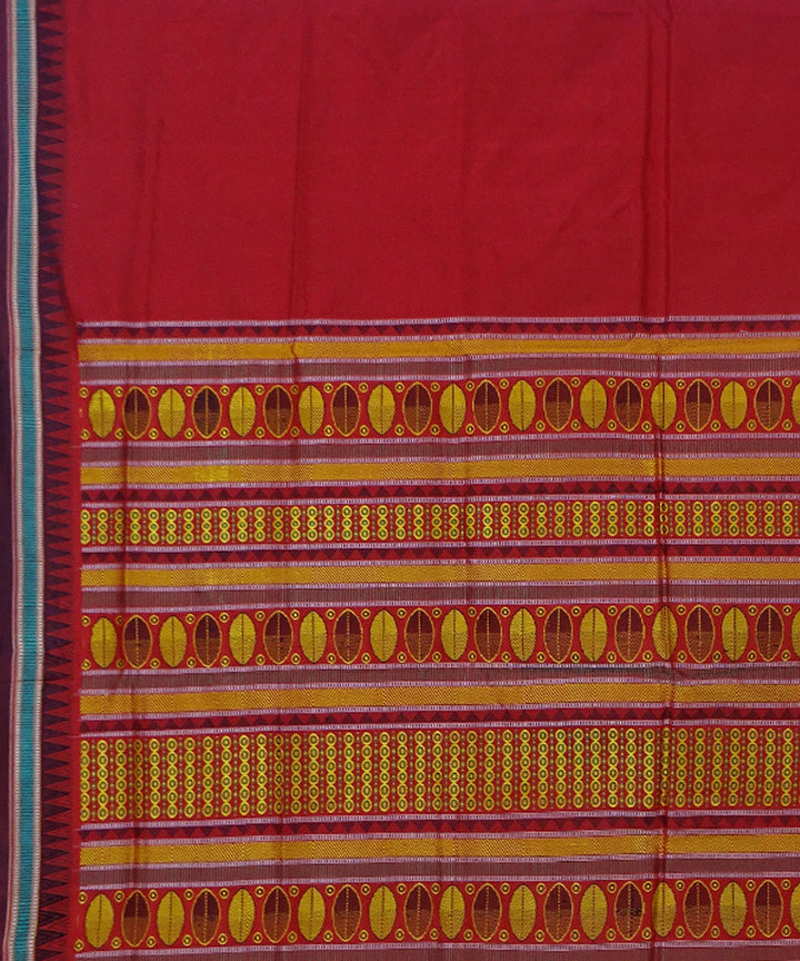Red handloom silk dongoria saree