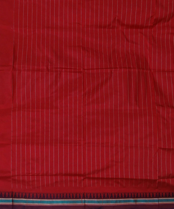 Red handloom silk dongoria saree