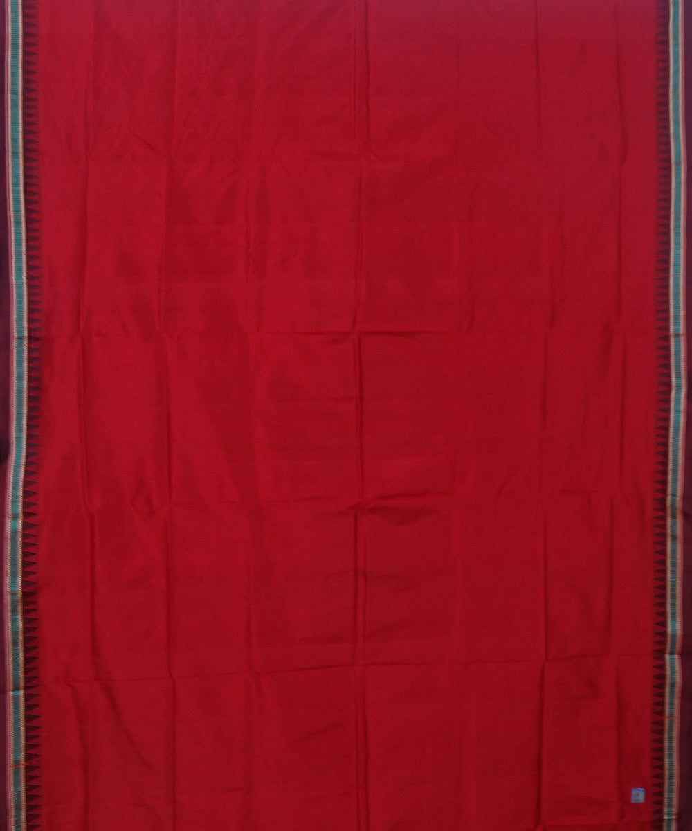 Red handloom silk dongoria saree