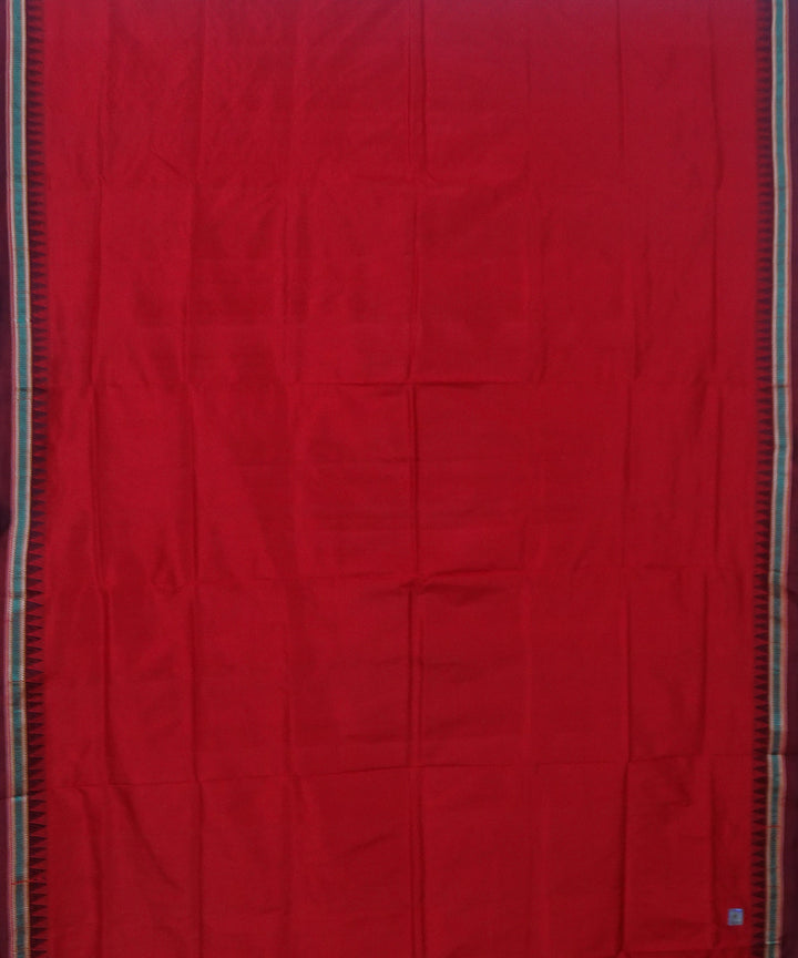 Red handloom silk dongoria saree