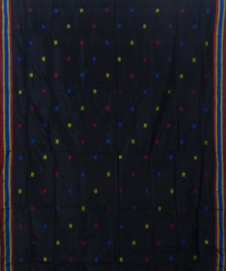 Black handloom silk dongoria saree