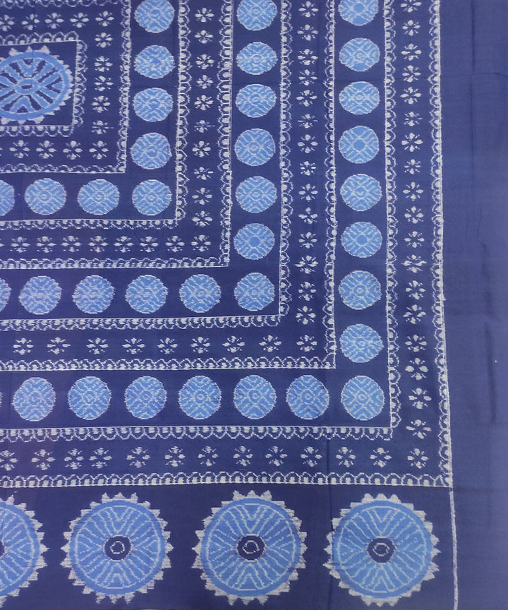 Navy blue handloom sambalpuri cotton bedsheet