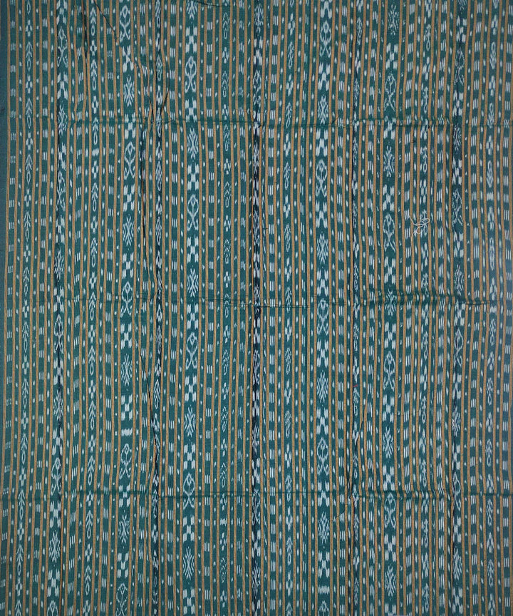 Dark green grey handwoven cotton sambalpuri ikat dress material
