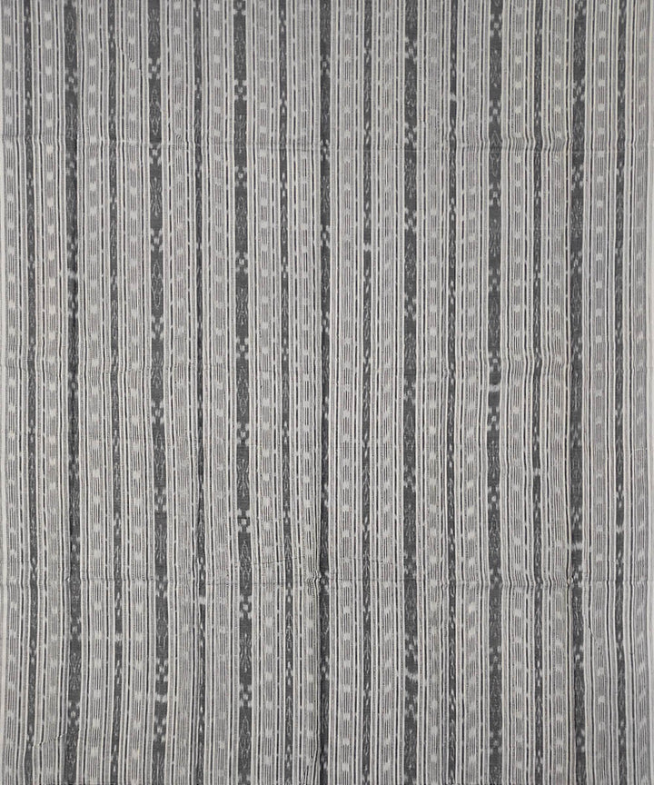 Grey black handwoven cotton sambalpuri ikat dress material