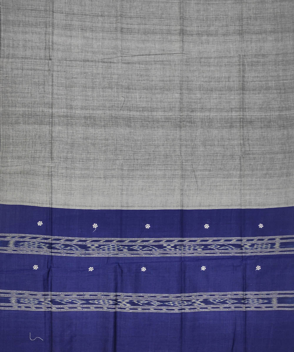 3pc Navy blue grey handwoven sambalpuri ikat cotton dress material