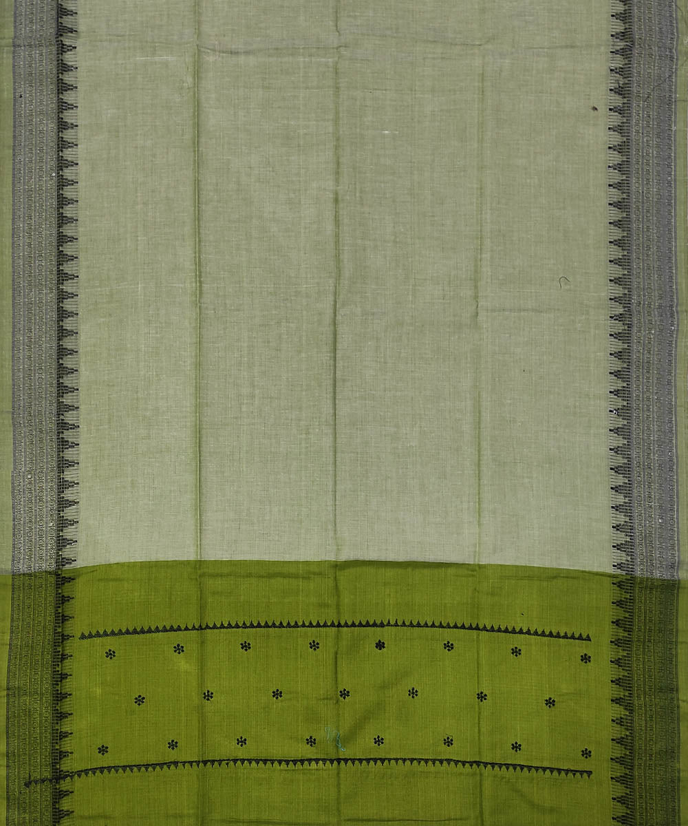 3pc Light green grey handwoven cotton sambalpuri ikat dress material