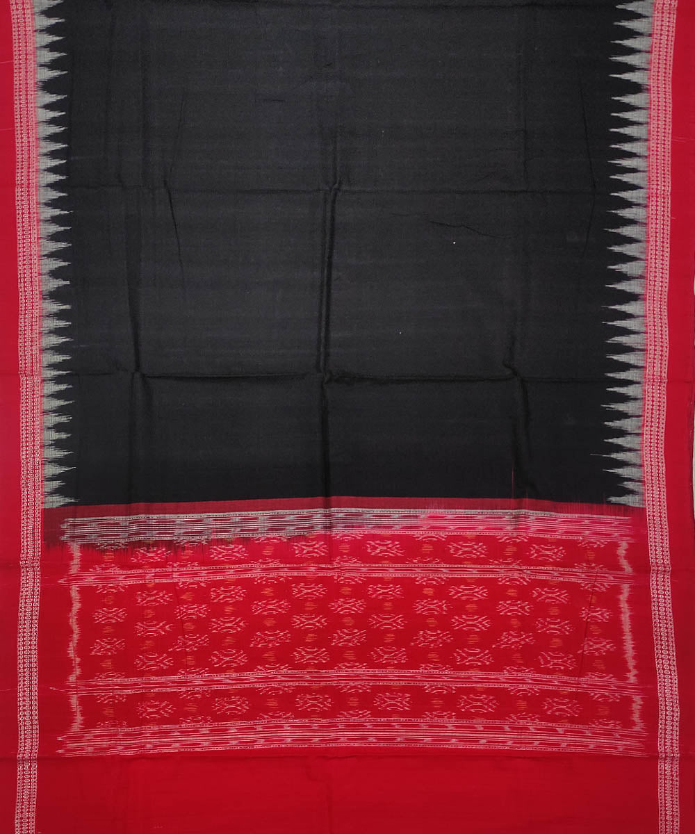 3pc Red black handwoven cotton sambalpuri ikat dress material