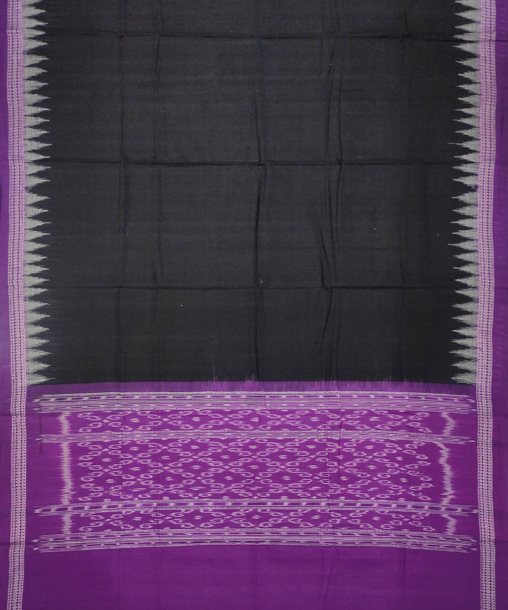 3pc Purple black handwoven sambalpuri ikat cotton dress material
