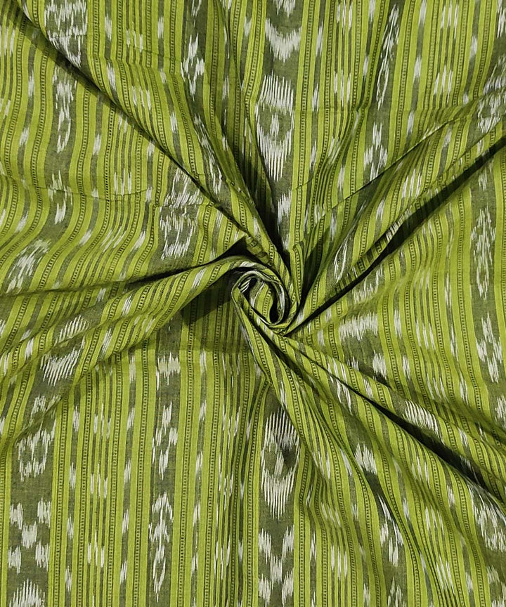 2.5m Light green handwoven cotton sambalpuri kurta fabric