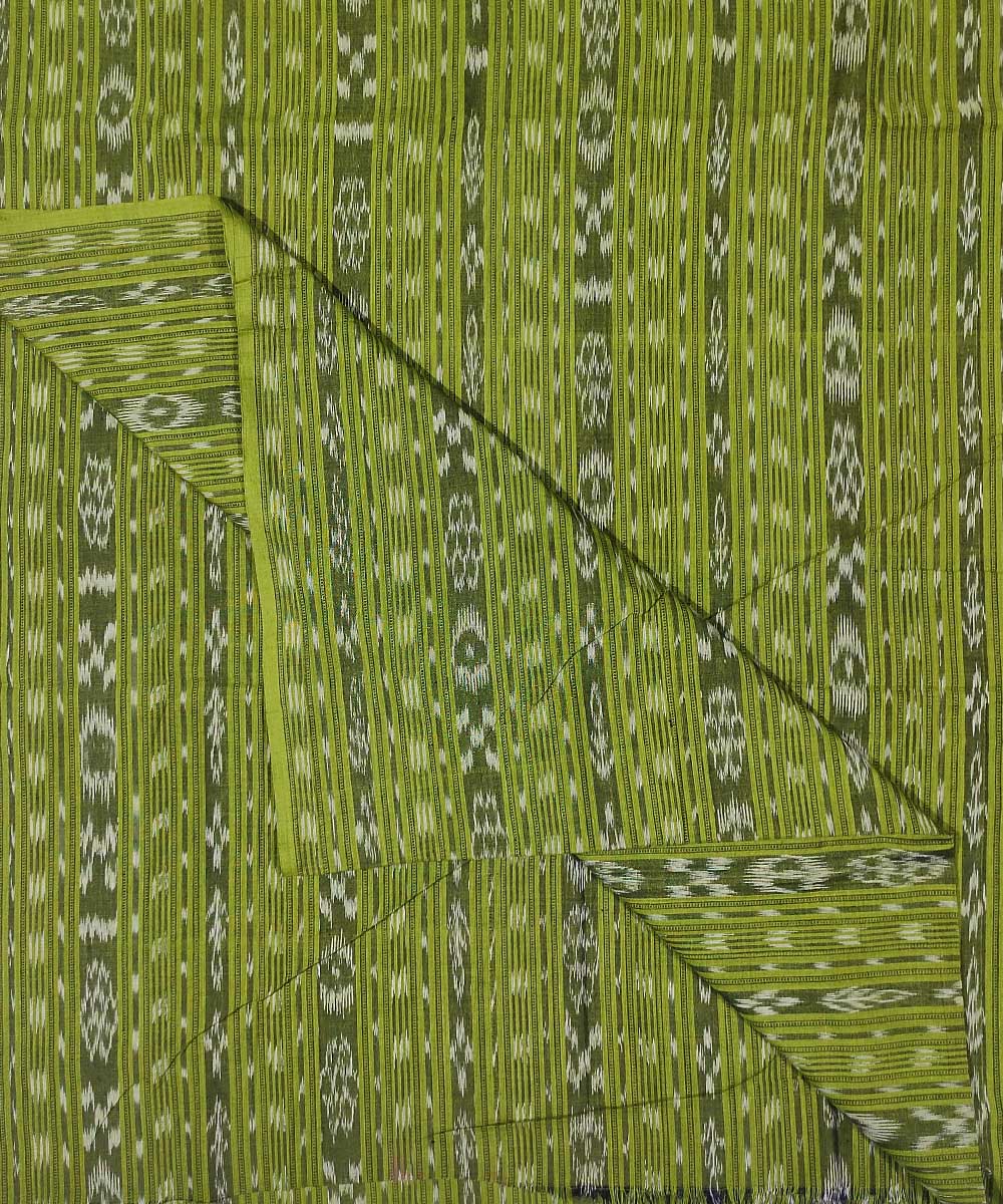 2.5m Light green handwoven cotton sambalpuri kurta fabric