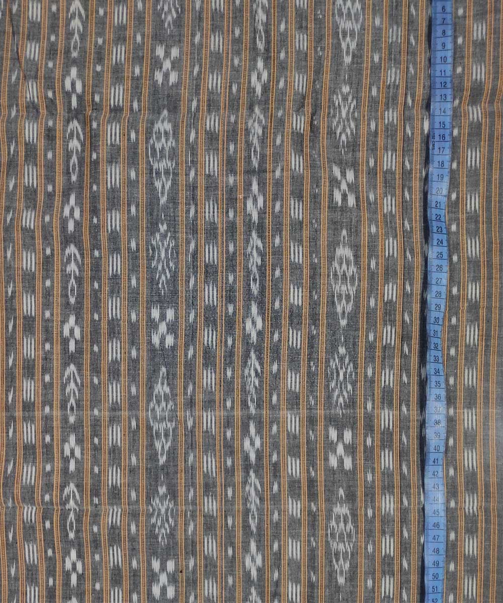 2.5m Grey handwoven cotton sambalpuri kurta fabric