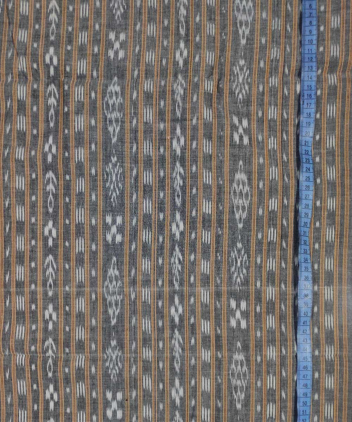 2.5m Grey handwoven cotton sambalpuri kurta fabric