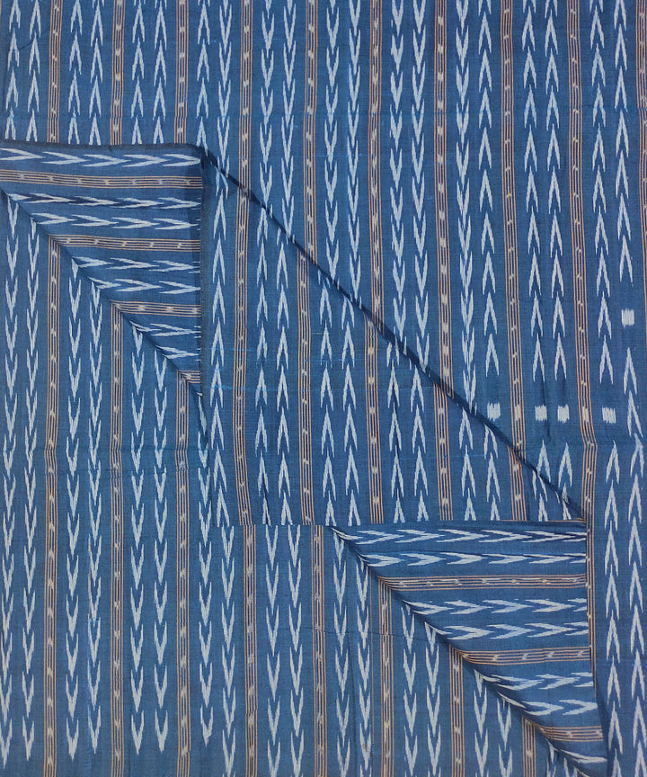 2.5m Blue handwoven cotton sambalpuri kurta fabric