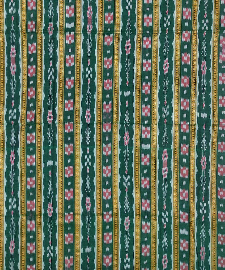 2.5m Dark green handwoven cotton sambalpuri kurta fabric