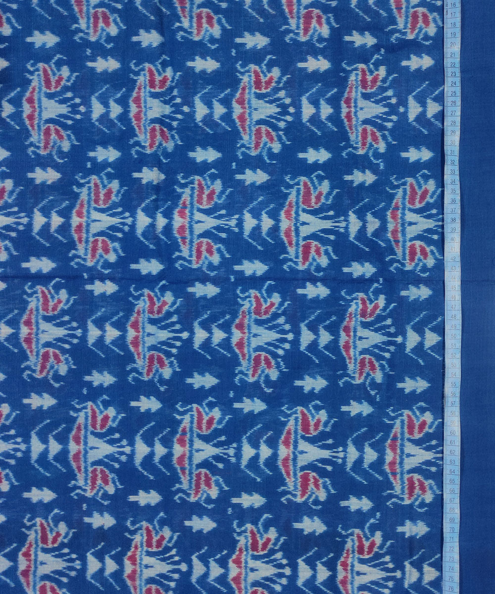 2.5m Sky blue handwoven cotton sambalpuri kurta fabric