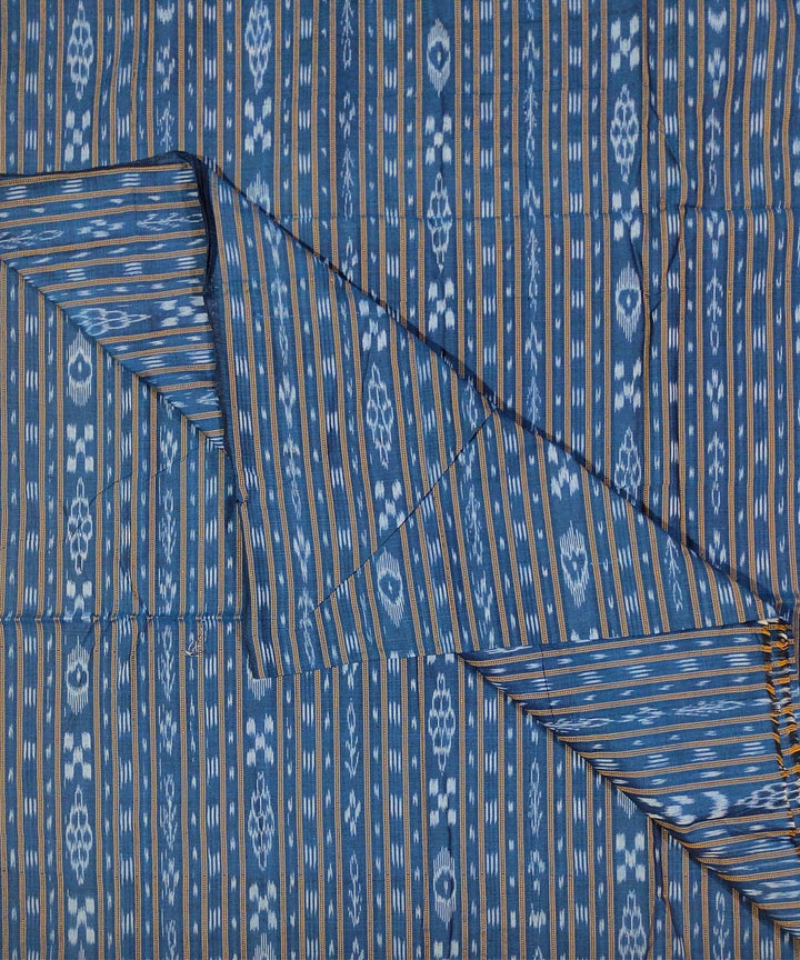 2.5m Blue handloom cotton nuapatna kurta material