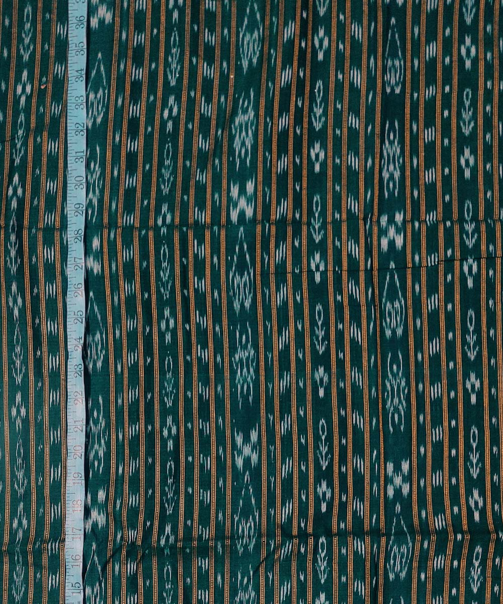 2.5m Dark green handloom cotton nuapatna kurta material