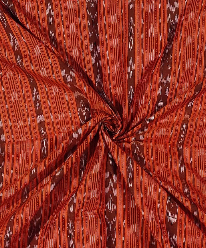 2.5m Orange handloom cotton nuapatna kurta material