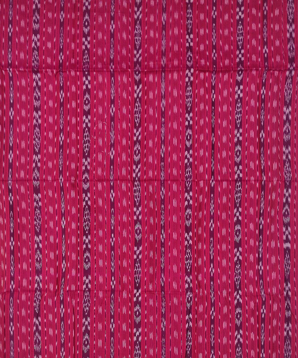 2.5m Pink hand loom cotton nuapatna kurta material