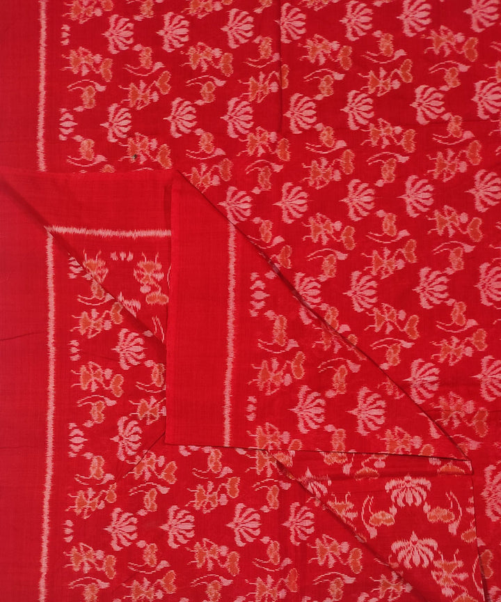 2.5m Red handwoven cotton sambalpuri kurta material