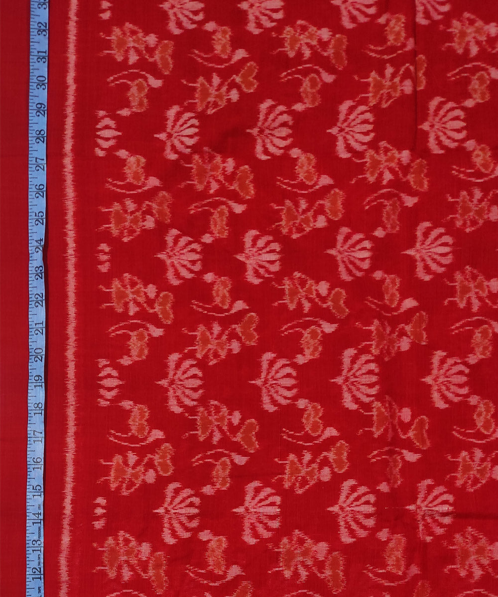 2.5m Red handwoven cotton sambalpuri kurta material