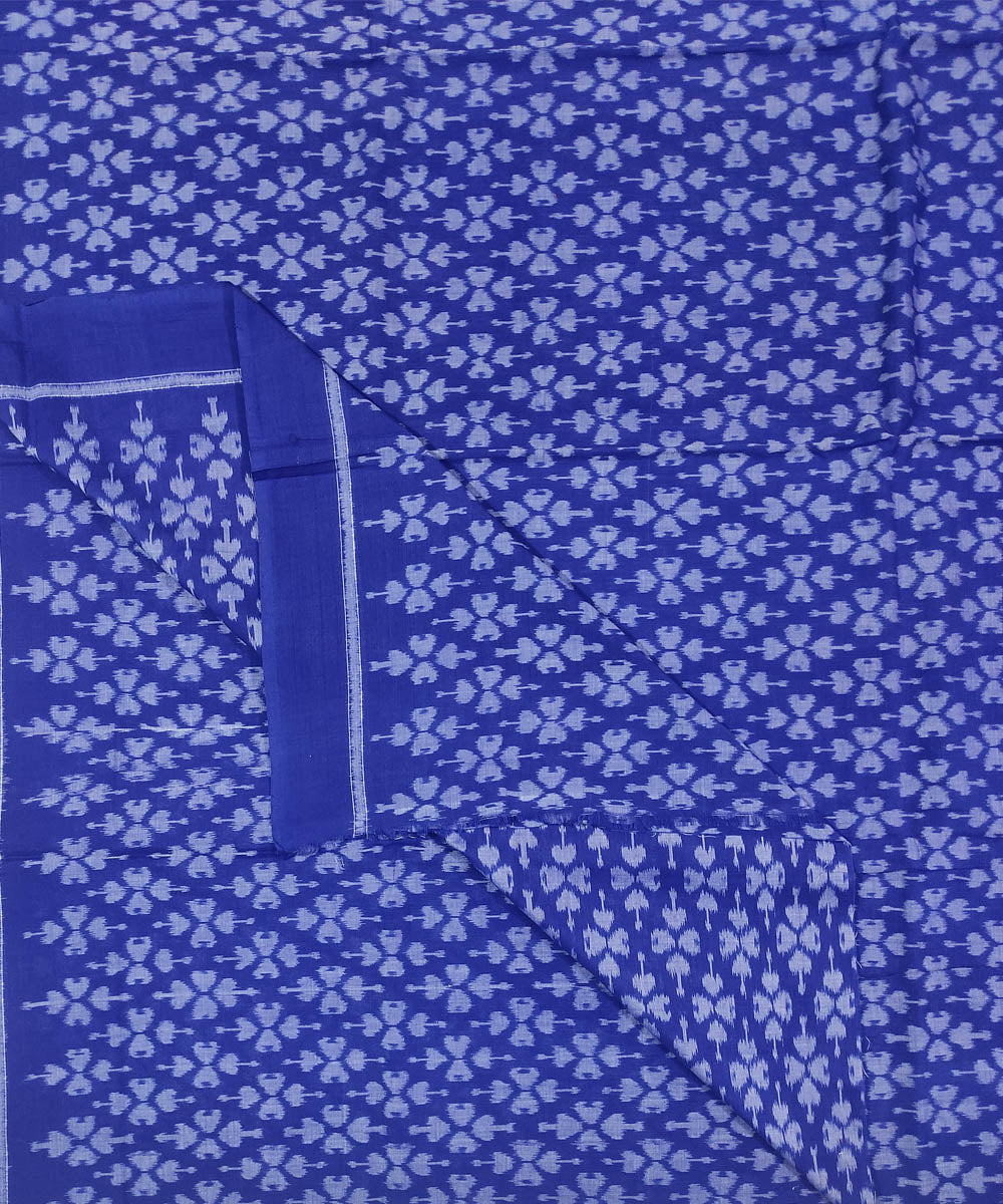 2.5m Blue handwoven cotton sambalpuri ikat kurta material