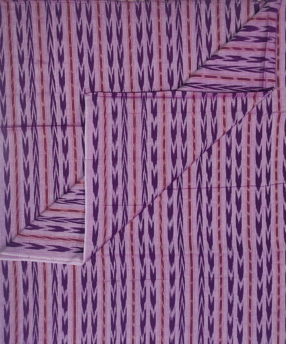 2.5m Lavender handwoven cotton sambalpuri ikat kurta material