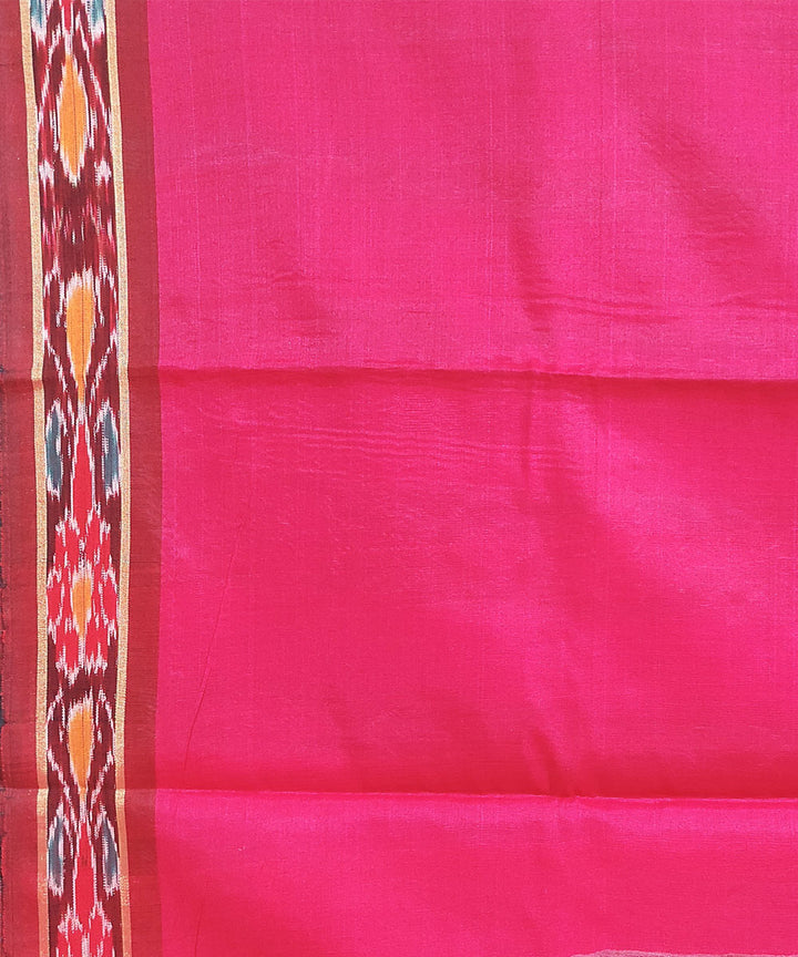 Maroon tussar silk handwoven sambalpuri odisha ikat saree