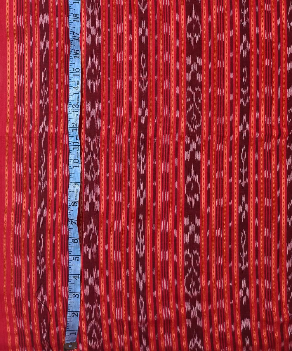 2.5m Red handwoven cotton nuapatna kurta material