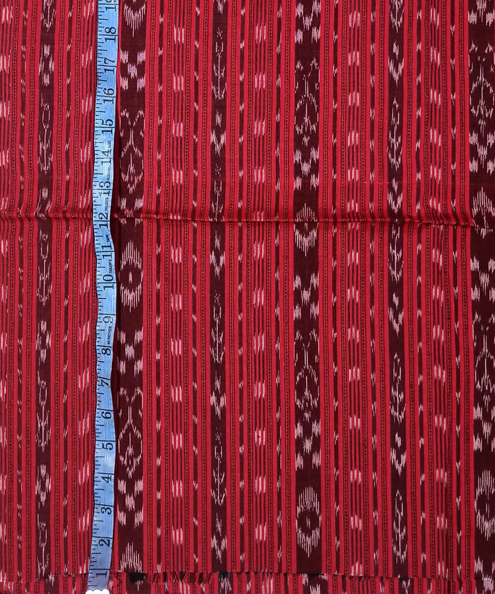 2.5m Red hand woven cotton nuapatna kurta material