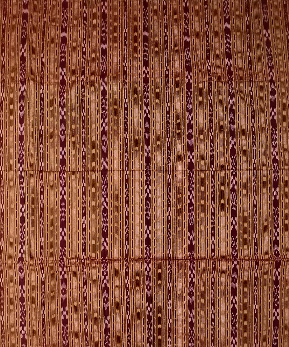 2.5m Brown handloom cotton nuapatna kurta material