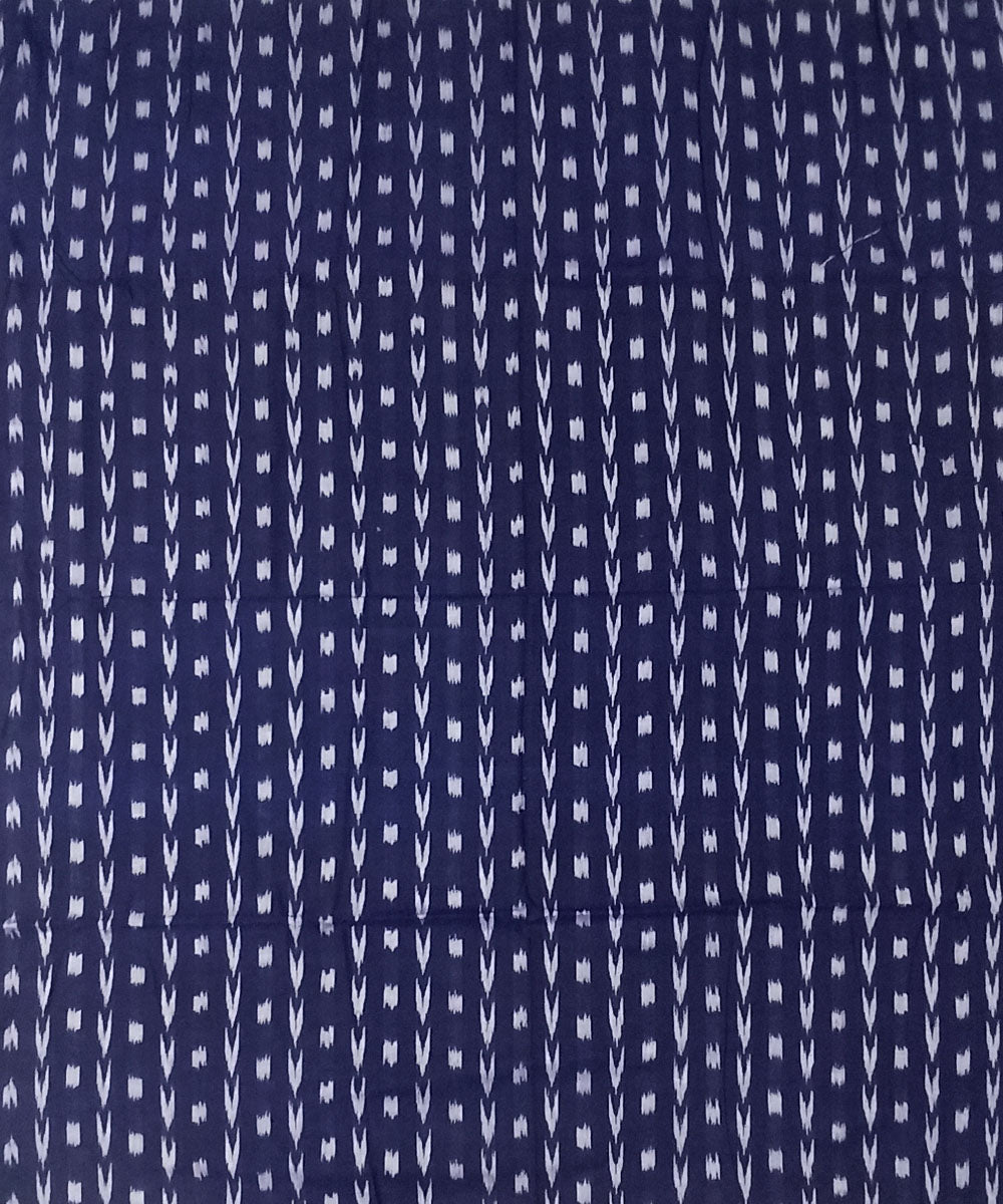 2.5m Navy blue handwoven cotton nuapatna kurta material