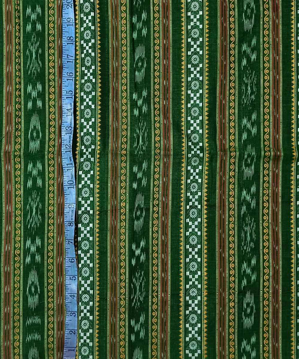 2.5m Dark green handwoven cotton nuapatna kurta material