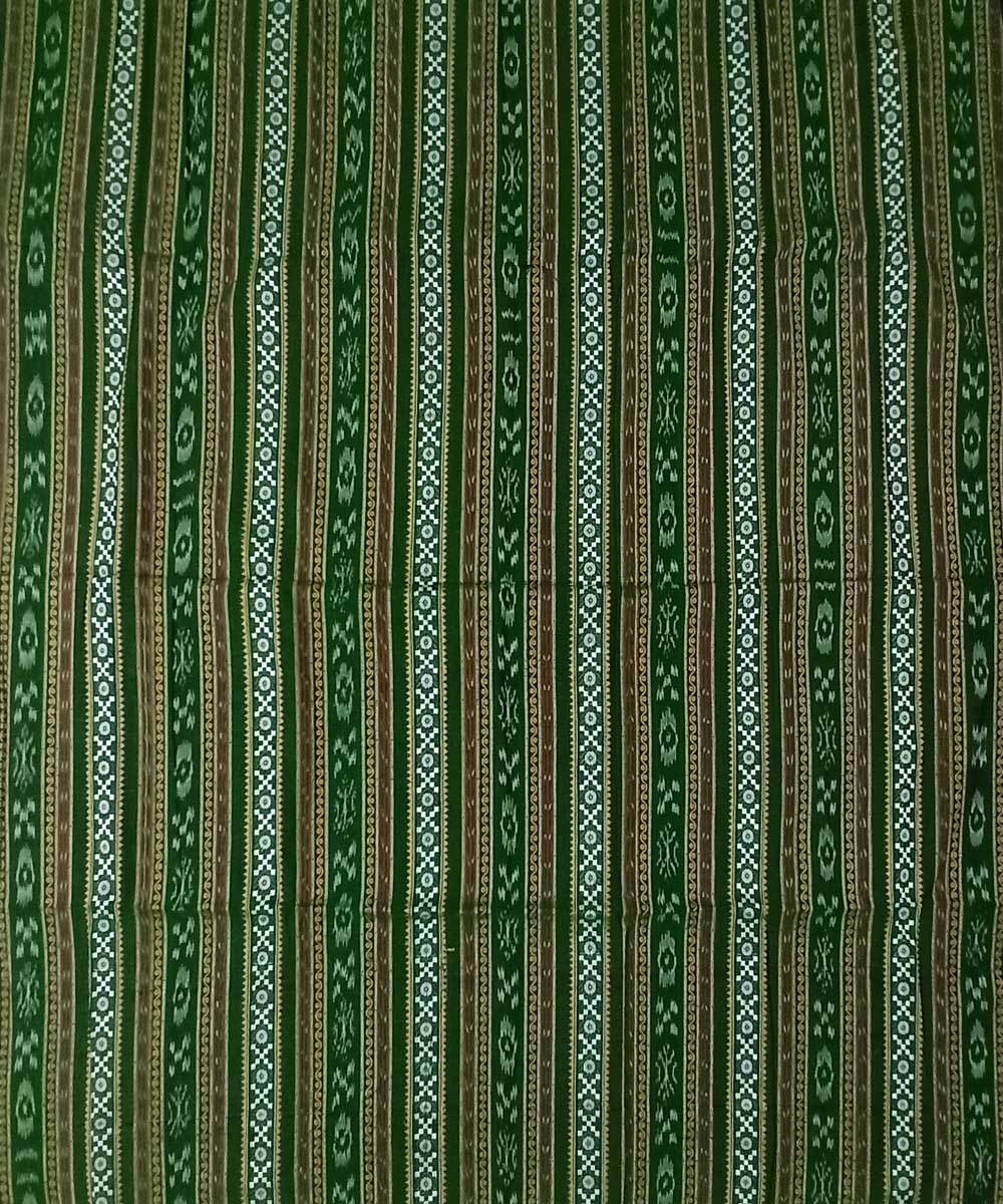 2.5m Dark green handwoven cotton nuapatna kurta material