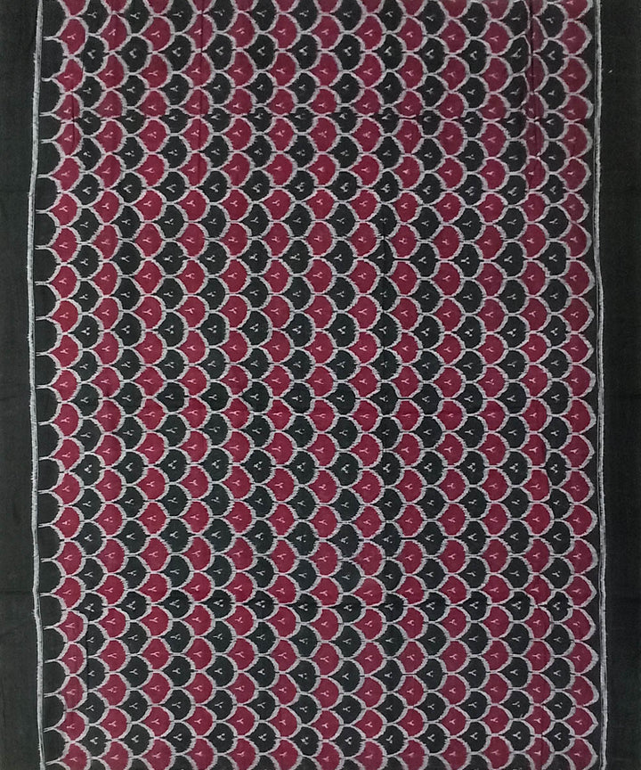 2.5m Black red hand woven cotton sambalpuri kurta material