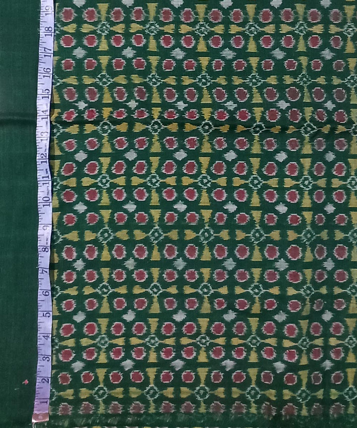 2.5m Dark green hand woven cotton sambalpuri kurta material