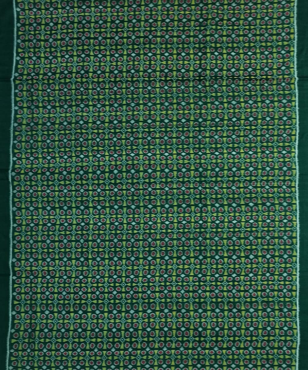 2.5m Dark green hand woven cotton sambalpuri kurta material