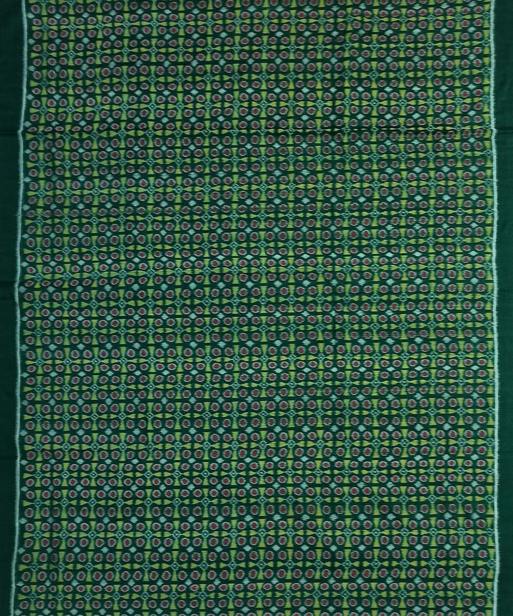 2.5m Dark green hand woven cotton sambalpuri kurta material