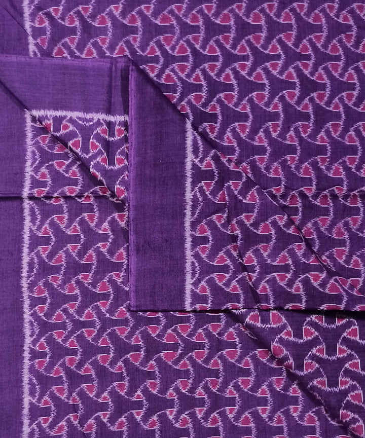 2.5m Purple handwoven cotton sambalpuri kurta material