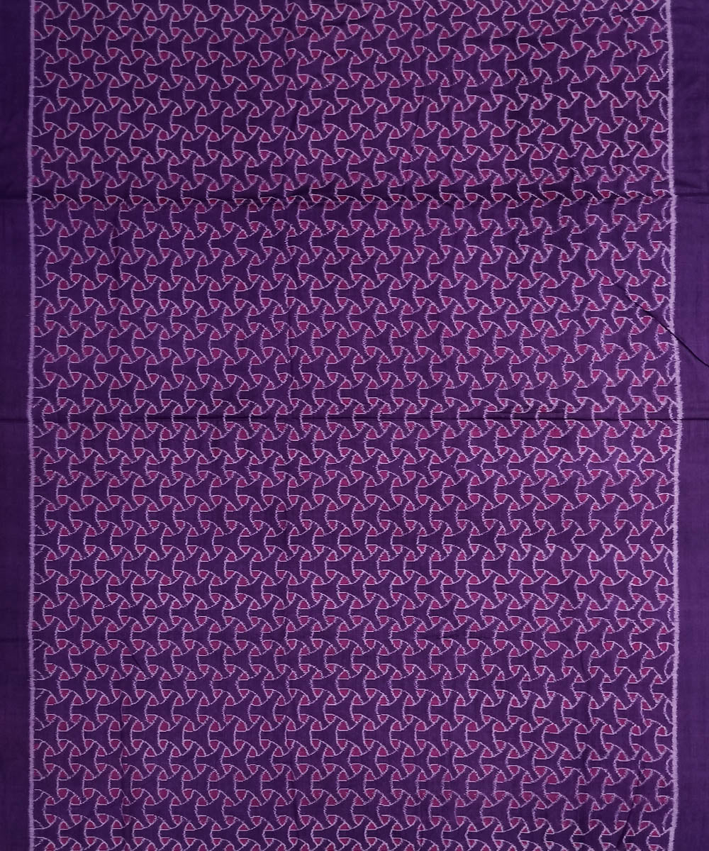 2.5m Purple handwoven cotton sambalpuri kurta material