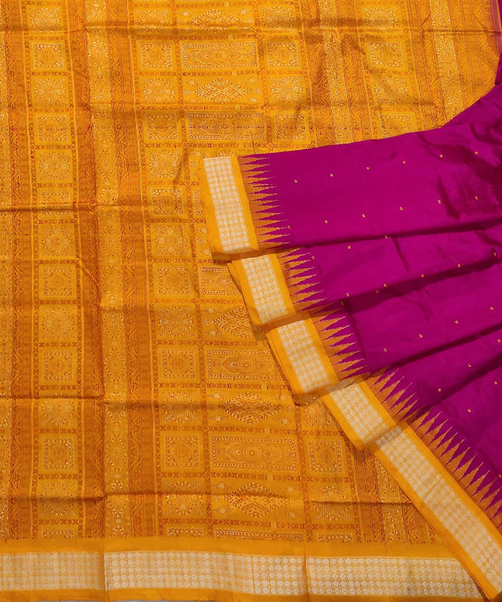 Purple handwoven silk bomkai saree