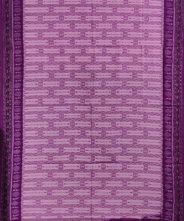 Purple handwoven cotton sambalpuri saree