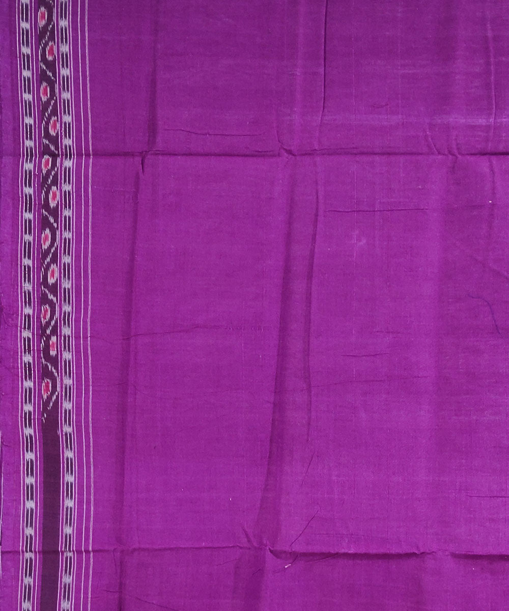 Purple handwoven cotton sambalpuri saree