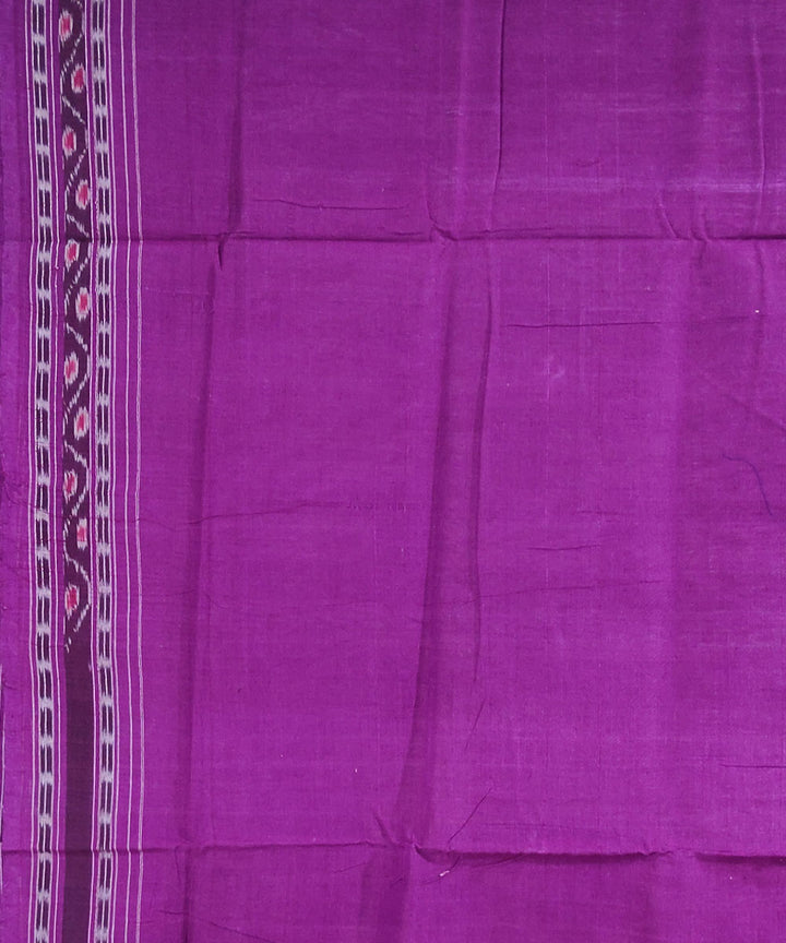 Purple handwoven cotton sambalpuri saree