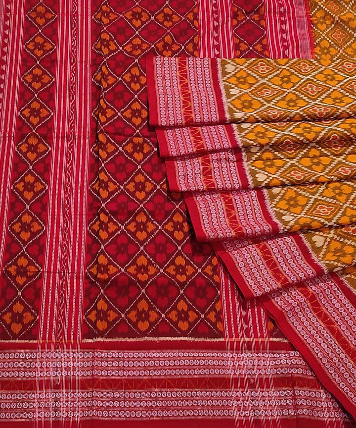 Multi color handwoven cotton sambalpuri saree